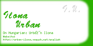 ilona urban business card